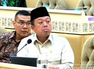 Nusron menegaskan bahwa sertifikat hanya ditemukan di dua desa, yaitu Desa Karang Serang dan Desa Kohod. (tangkap layar tv parlemen)